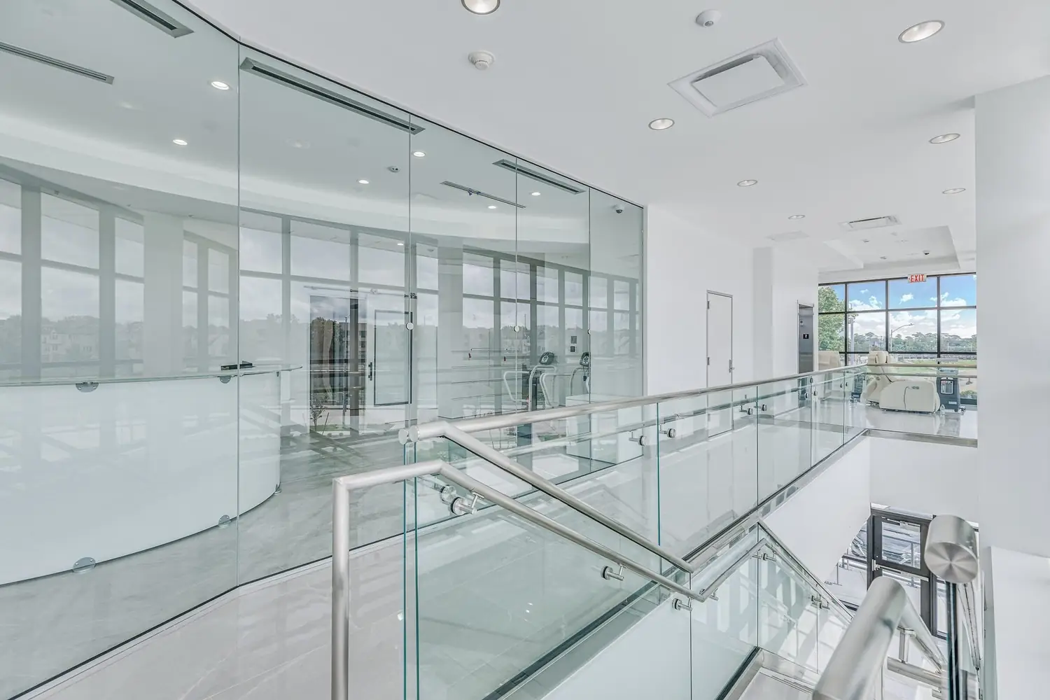 The atrium stairway